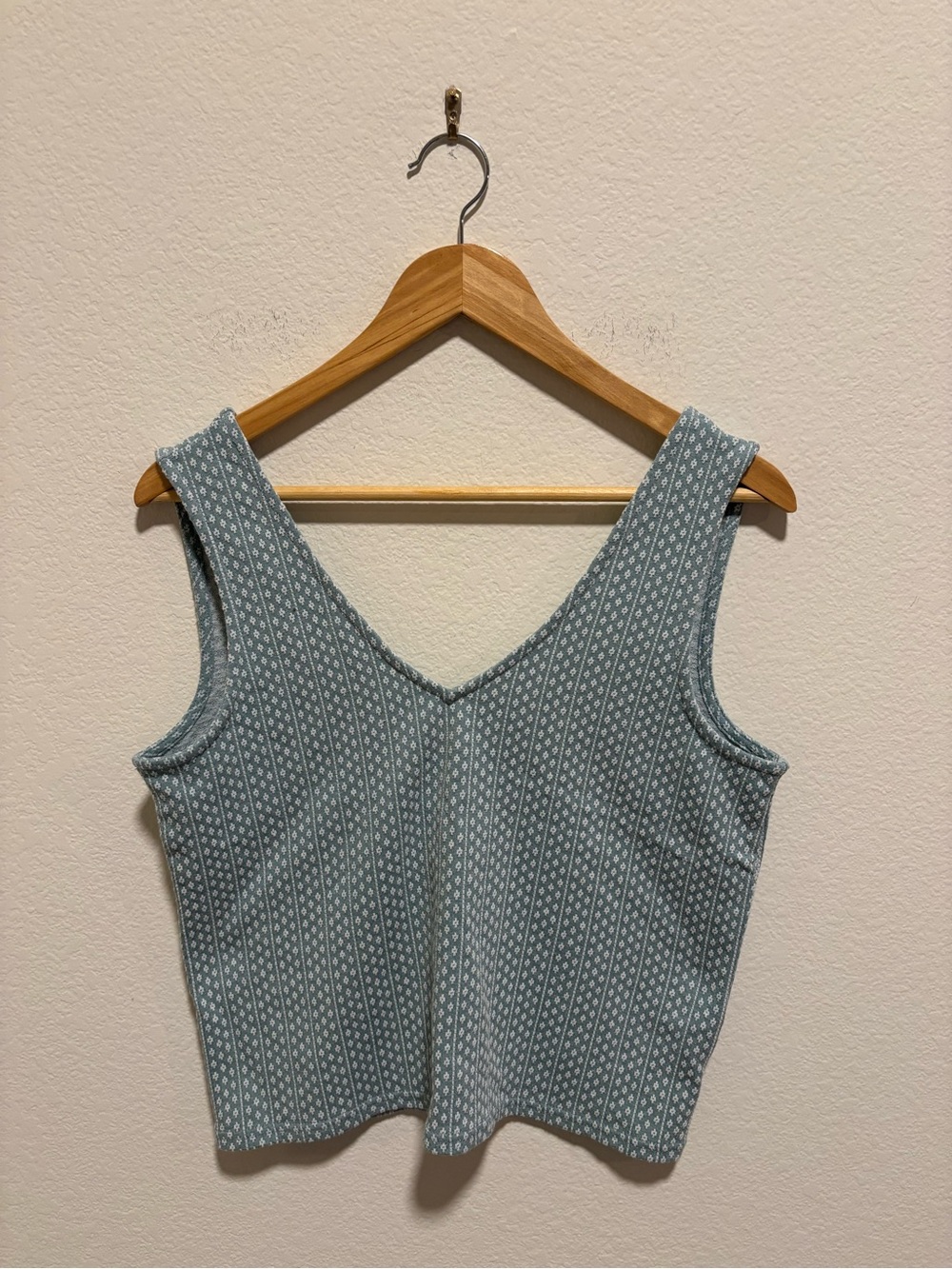 Madewell Jacquard Peekaboo-Back Crop Tank Top Geometric